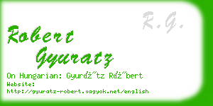 robert gyuratz business card